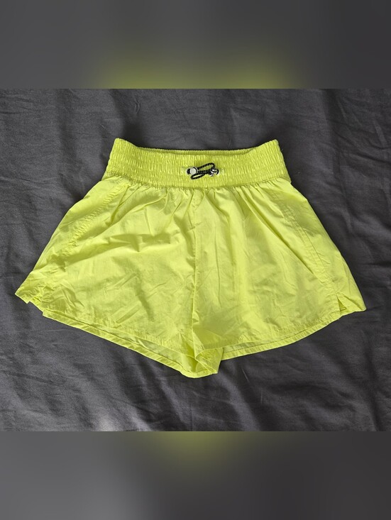Bershka Pants - Bershka Neon Yellow Stretch Elastic String High Rise Board Shorts XS
